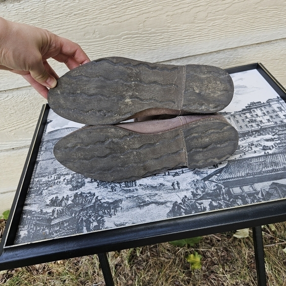 OTBT Petaluma tan taupe pull-on knee-high leather boots 9.5M - Picture 8 of 9